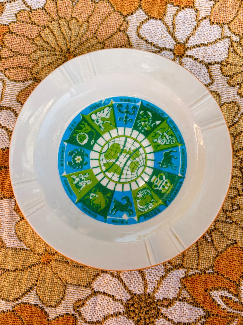♋🌙✨ Vintage 1970s Zodiac Ceramic Tray ✨🌙🔮